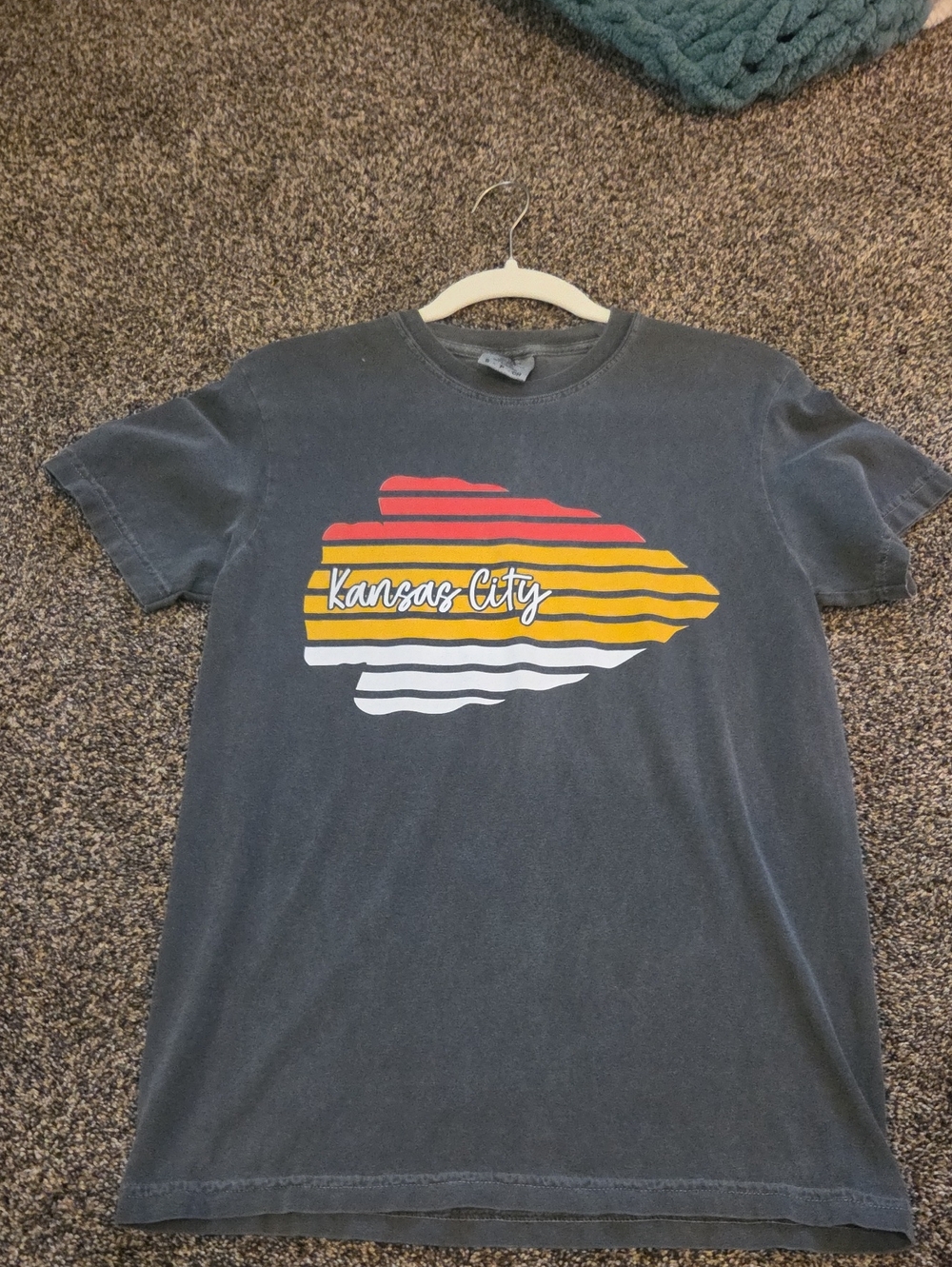 Kansas City Striped Graphic Tee - Black & Multi